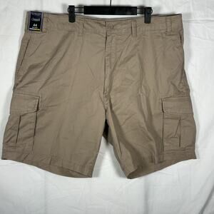 NWT BIG MAN Classic Fit Roundtree&York Cotton Beige Cargo Casual Shorts Size 44